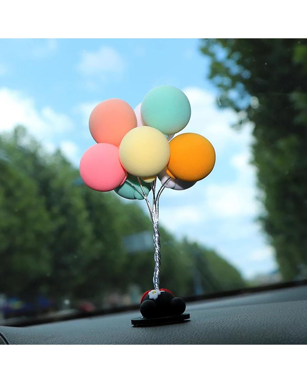 Auto ZubehöR Innenraum Deko Bunte Luftballons Auto Ornamente Niedlich Für Mini Cartoon Auto Kreative Ornamente Dekorationen Auto Zubehör Für Mädchen Dashboard Auto Dekoration Innenraum(Macaroon 2) von LIJHGFFA