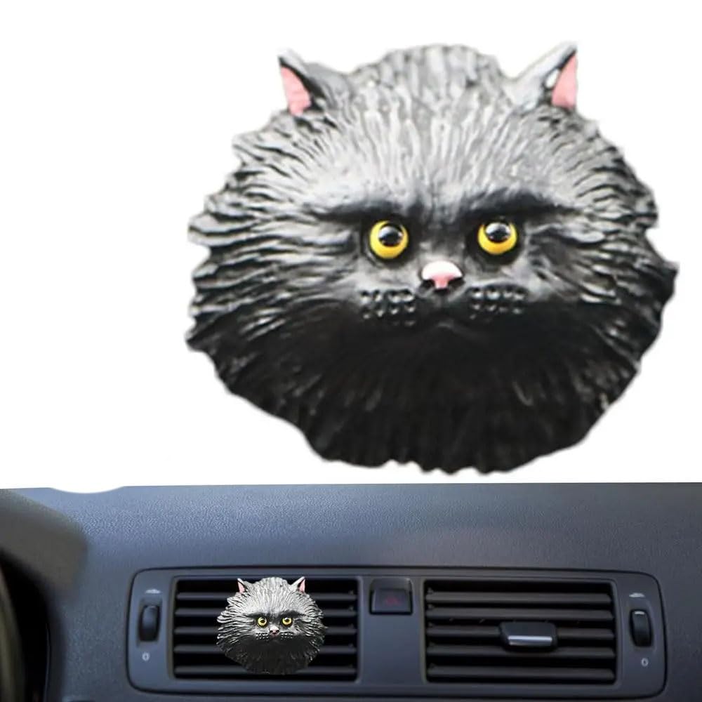 Auto ZubehöR Innenraum Deko Katzen-Entlüftungsclip, Cartoon-Katze, Auto-Luftauslass-Clip, Auto-Lufterfrischer, Aroma-Diffusor, Dekor, Auto-Luftauslass-Erfrischer, Parfüm-Clip Auto Dekoration Innenraum von LIJHGFFA