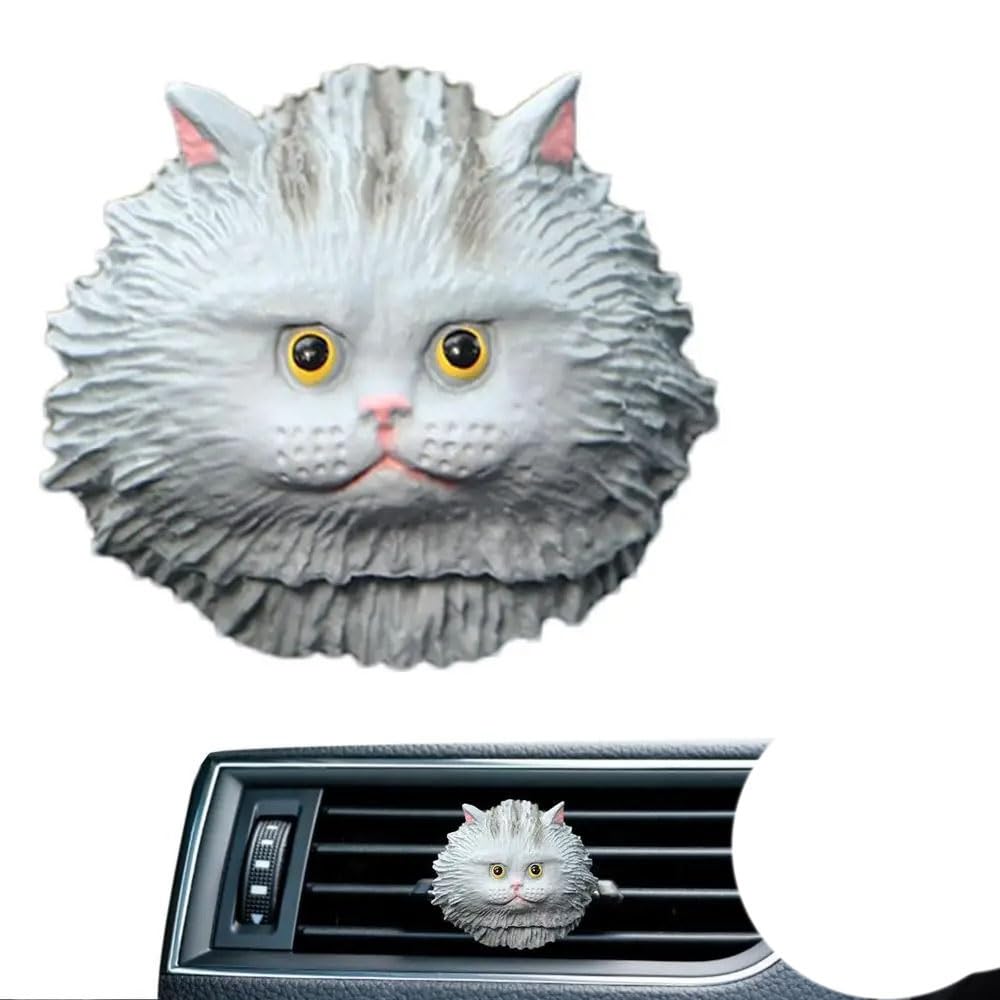 Auto ZubehöR Innenraum Deko Katzen-Entlüftungsclip, Cartoon-Katze, Auto-Luftauslass-Clip, Auto-Lufterfrischer, Aroma-Diffusor, Dekor, Auto-Luftauslass-Erfrischer, Parfüm-Clip Auto Dekoration Innenraum von LIJHGFFA