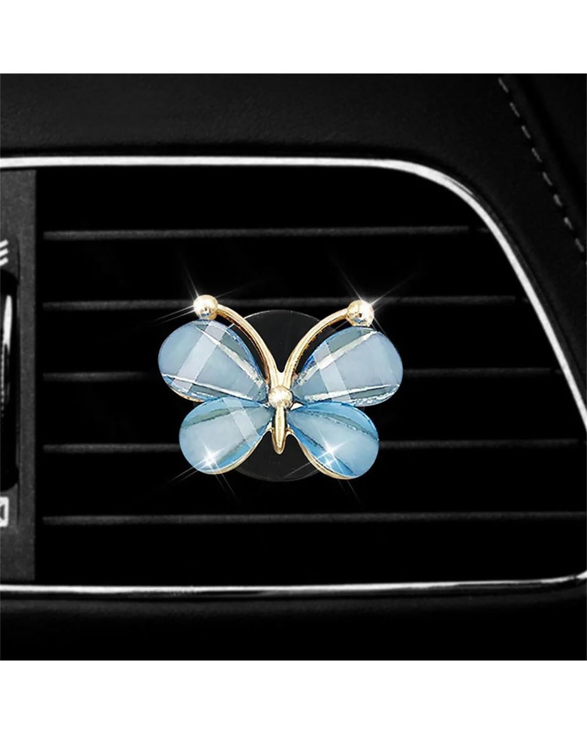 Auto ZubehöR Innenraum Deko Rote Lippen Auto Luftauslass Aromatherapie Clip Diamant Lippenstift Dekorative Clips Auto Parfüm Duft Diffusor Auto Innenausstattung Auto Dekoration Innenraum(D-Light blue) von LIJHGFFA