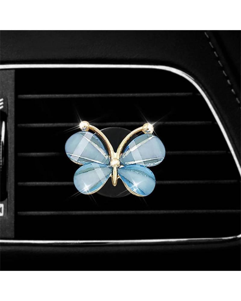 Auto ZubehöR Innenraum Deko Rote Lippen Auto Luftauslass Aromatherapie Clip Diamant Lippenstift Dekorative Clips Auto Parfüm Duft Diffusor Auto Innenausstattung Auto Dekoration Innenraum(D-Light blue) von LIJHGFFA