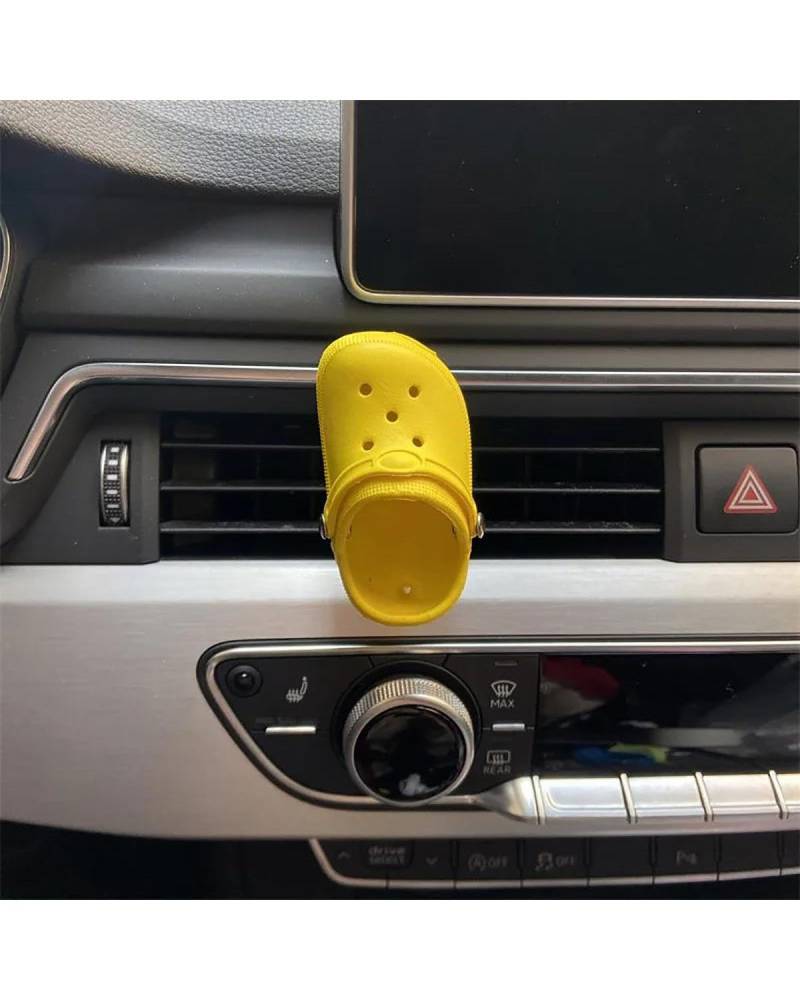 Auto ZubehöR Innenraum Deko Süße Schuhe Auto Parfüm Clip Auto Air Outlet Dekor Clip Zubehör Auto Lufterfrischer Aromatherapie Blatt Air Outlet Auto Innenraum Auto Dekoration Innenraum(Yellow) von LIJHGFFA