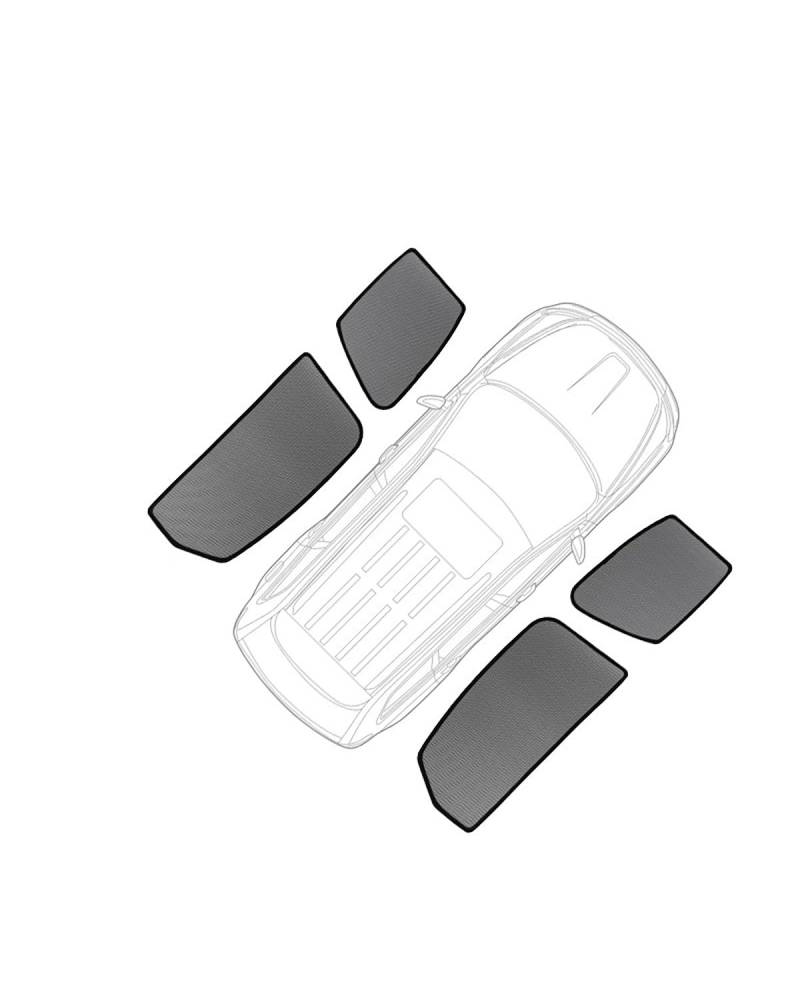 Autofenster Sonnenschutzrollos Für 5 CW 2011-2018 Auto Sonnenschirm Angepasst Seite Fenster Vorhang Sonnenschutz Visier Front Windschutzscheibe(4PCS Side Windows) von LIJHGFFA