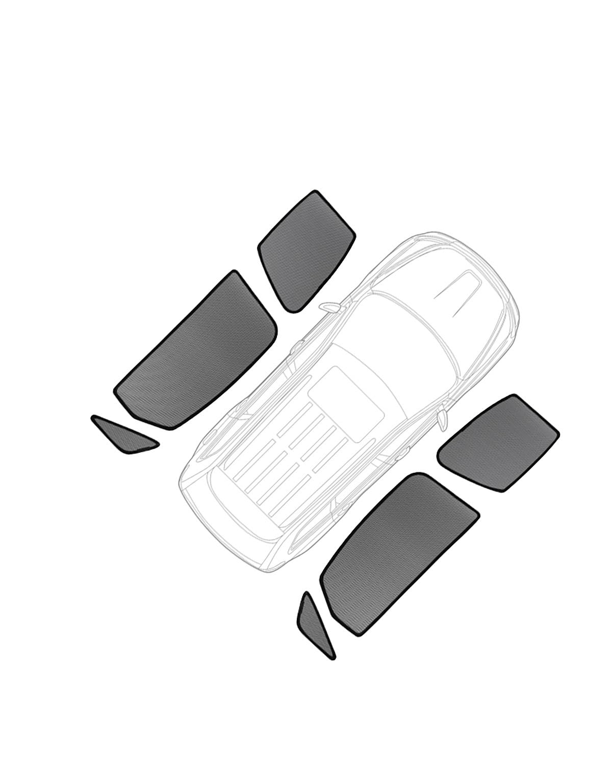 Autofenster Sonnenschutzrollos Für A4 B9 2017-2023 2024 Autosonnenschutz Maßgeschneiderter Seitenfenstervorhang Sonnenschutzschild Visier Frontscheibe(4PCS Side Windows) von LIJHGFFA