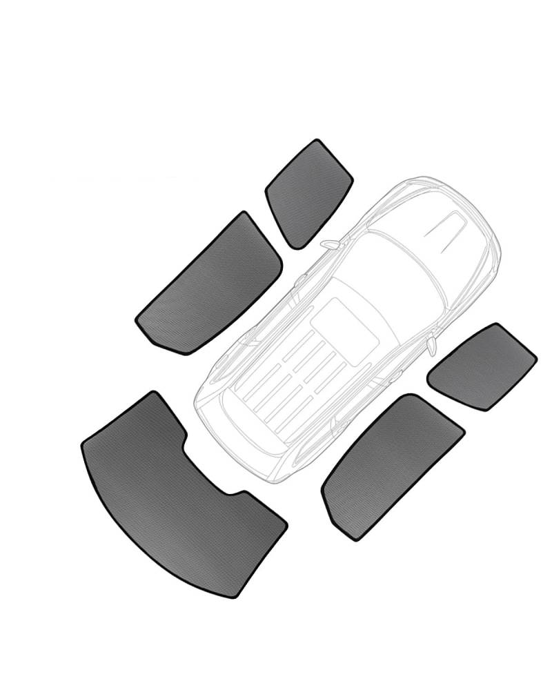 Autofenster Sonnenschutzrollos Für A4 B9 2017-2023 2024 Autosonnenschutz Maßgeschneiderter Seitenfenstervorhang Sonnenschutzschild Visier Frontscheibe(6PCS Side Windows) von LIJHGFFA