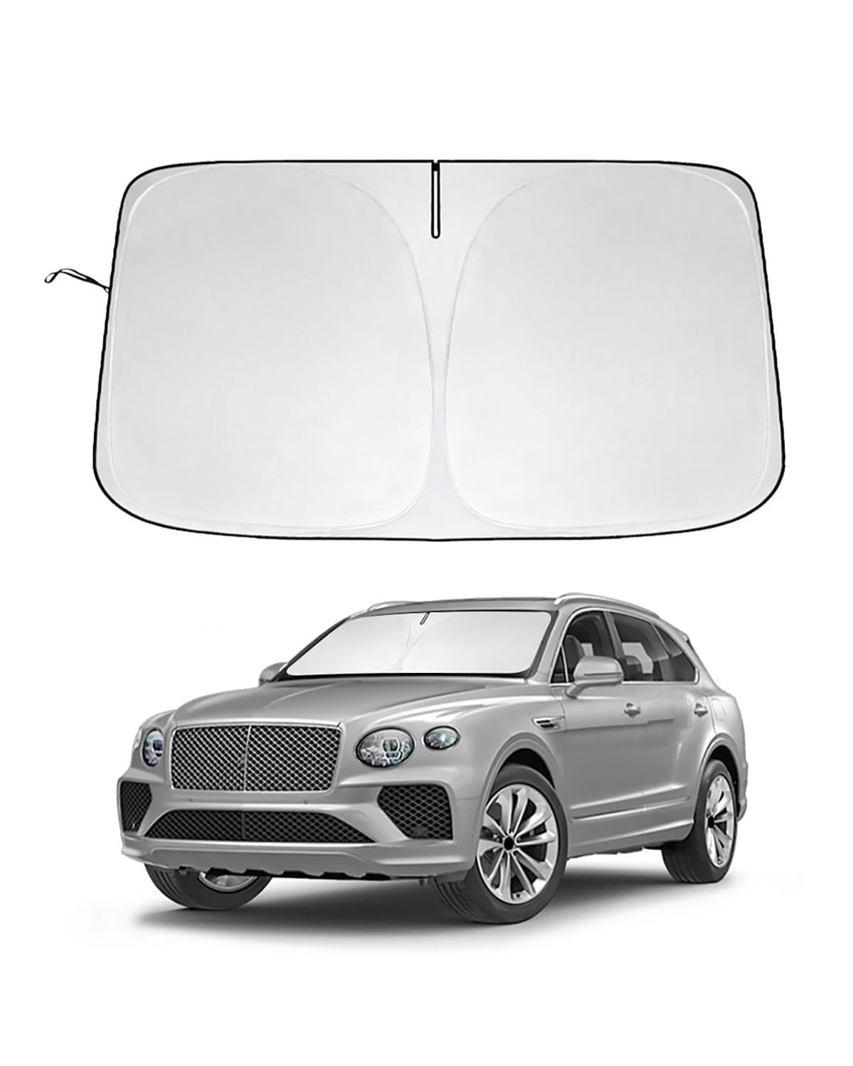 Autofenster Sonnenschutzrollos Windschutzscheiben-Sonnenschutz, Auto-Sonnenschutz, Faltbare Sonnenblende blockiert UV-Strahlen, für Bentley für Bentayga 2012–2023 von LIJHGFFA