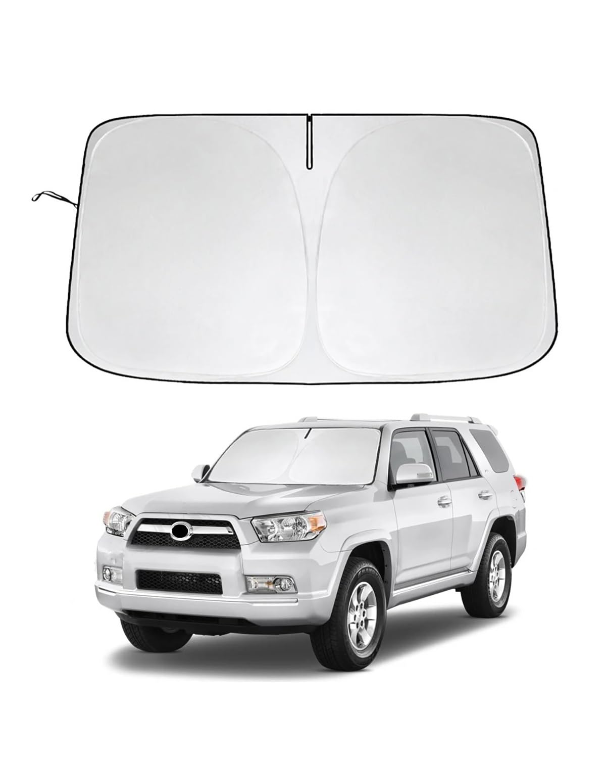 Autofenster Sonnenschutzrollos Windschutzscheiben-Sonnenschutz für Toyota für 4Runner 2010-2024, Sonnenschutz, Faltbarer Sonnenblendenschutz, blockiert UV-Strahlen von LIJHGFFA