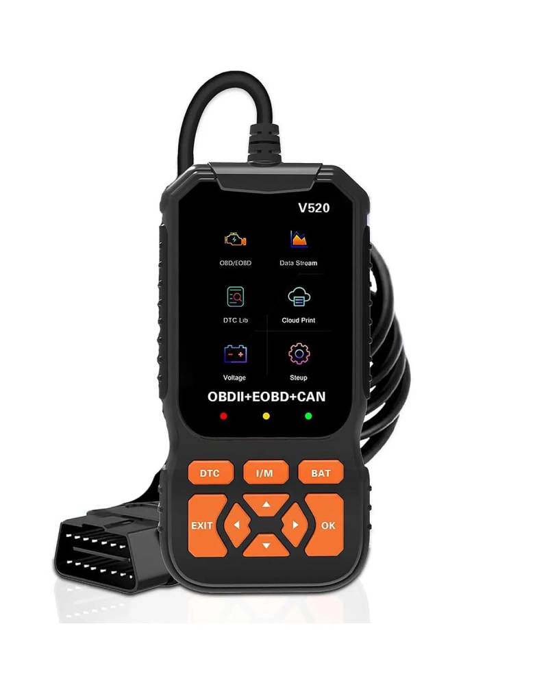 Diagnosegerät Auto V520 OBD2 EOBD Überprüfen Sie Motorfehlercodes Mit Cloud-Druckfunktion. Plug-and-Play-Auto-Scan-Diagnosetool Obd2 Diagnosegerät von LIJHGFFA