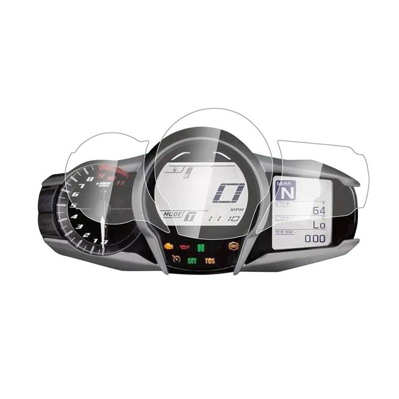 Displayschutzfolie Motorrad Für Yamaha Für FJR 1300 Für FJR1300 2013 2014 2015 2016 2017–2022 Motorrad-Tacho-Cluster-Bildschirm Kratzschutzfolie Armaturenbrett-Displayschutz Screen Protector(1 pcs) von LIJHGFFA