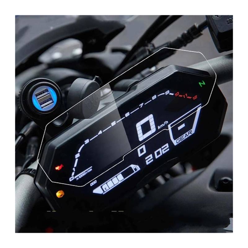 Displayschutzfolie Motorrad Für Yamaha Für MT-07 MT07 Für FZ-07 FZ07 2021 2022 Motorrad Zubehör Cluster Scratch Schutz Film Screen Protector Instrument Screen Protector von LIJHGFFA