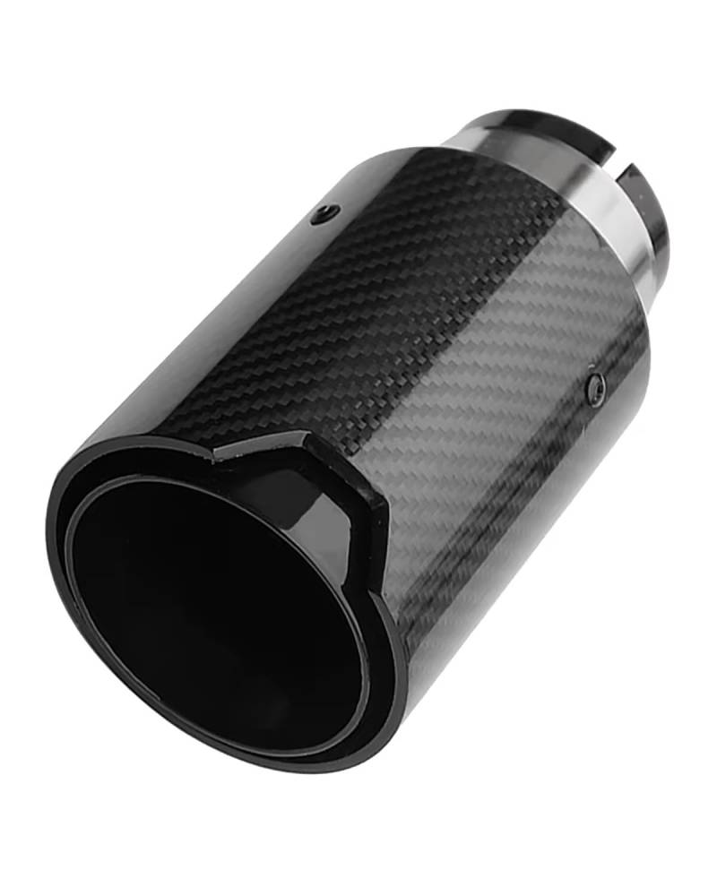 Edelstahl Auto Auspuff Endrohr Carbon Fiber Glänzend Schwarz Hinten Schwanz Auspuffrohr Spitze Für Serie Universal Tipps Auto Auspuff Endrohr Auspuffrohr von LIJHGFFA