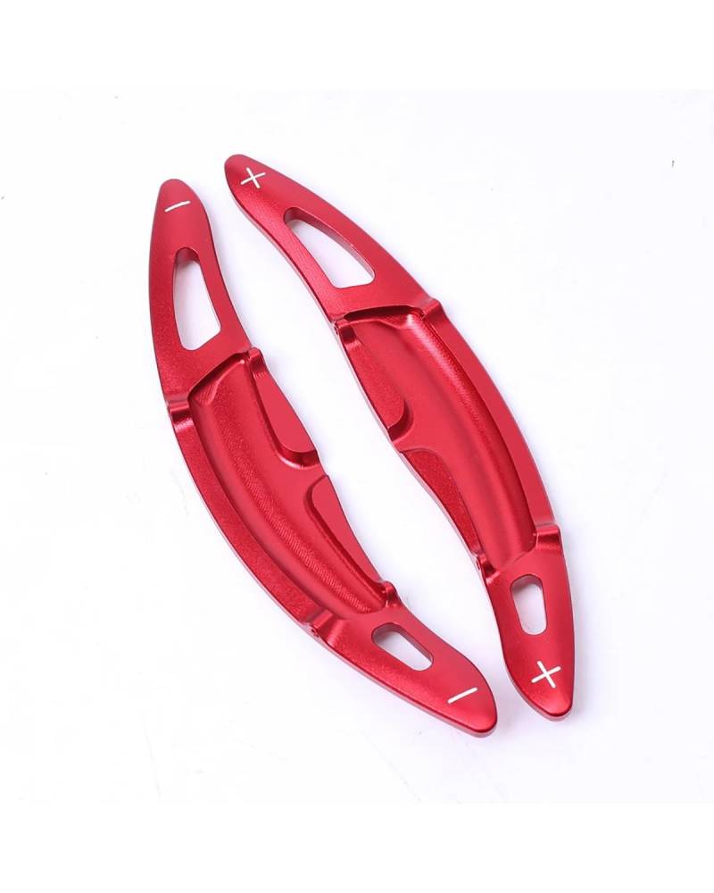 Schaltwippen 2 Pcs Aluminium Auto Lenkrad Schaltwippe Verlängerung Für Cayenne Für 911 Getriebe Verlängern Schalthebel Aufkleber Lenkradg Paddle(Red) von LIJHGFFA