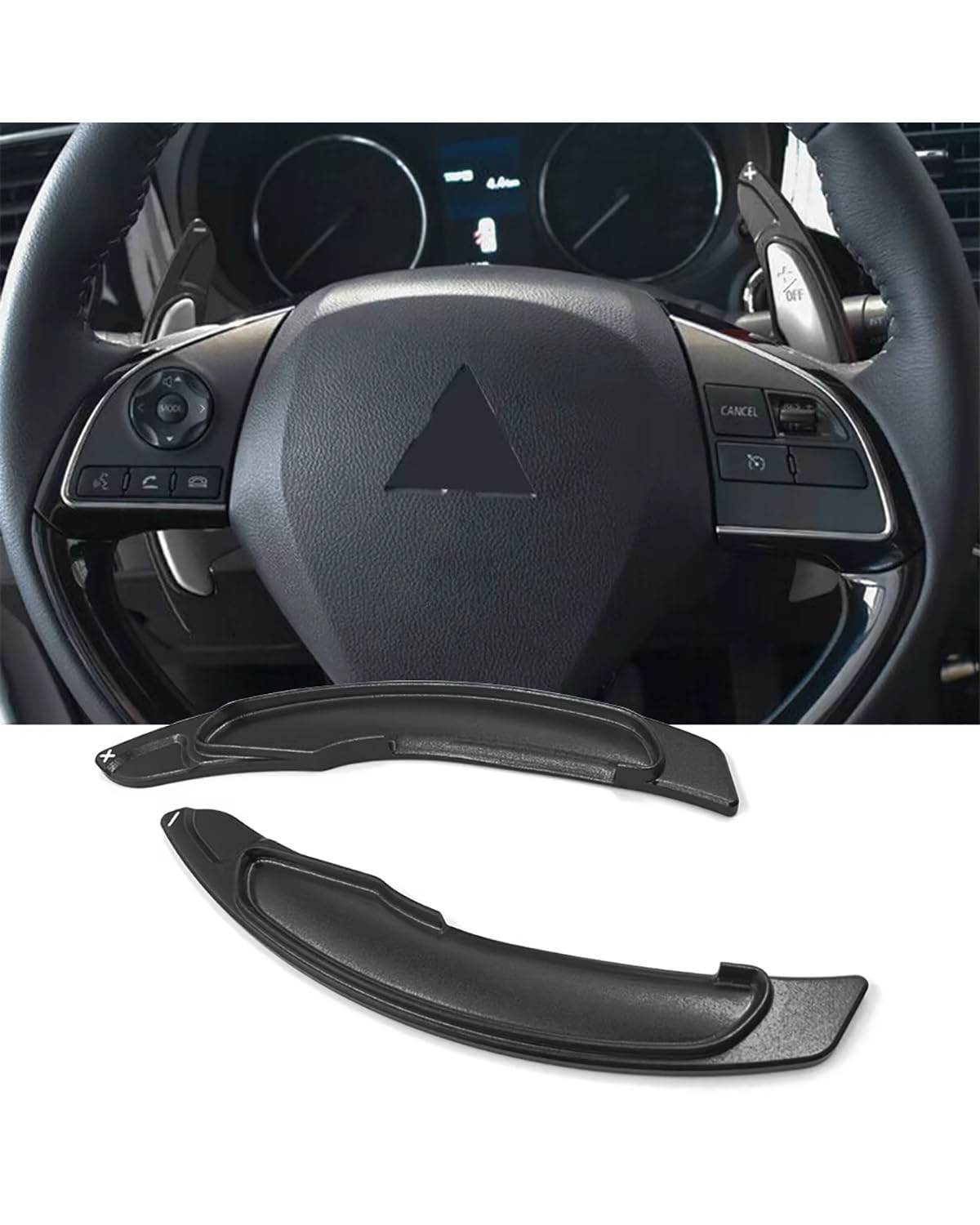 Schaltwippen Aluminium Auto Lenkrad Paddle Shifter Eextend Für Lancer Für Evo Für X Lenkradg Paddle(Black) von LIJHGFFA