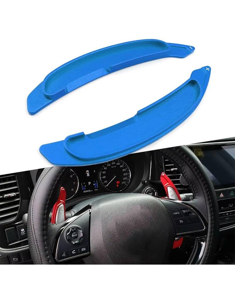 Schaltwippen Aluminium Auto Lenkrad Paddle Shifter Erweiterung Für Lancer Lenkradg Paddle(Blue) von LIJHGFFA