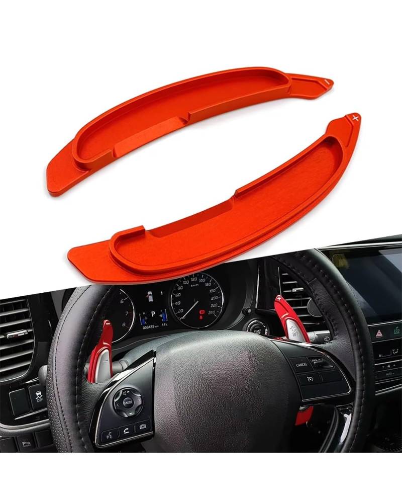 Schaltwippen Aluminium Auto Lenkrad Paddle Shifter Erweiterung Für Lancer Lenkradg Paddle(Red) von LIJHGFFA