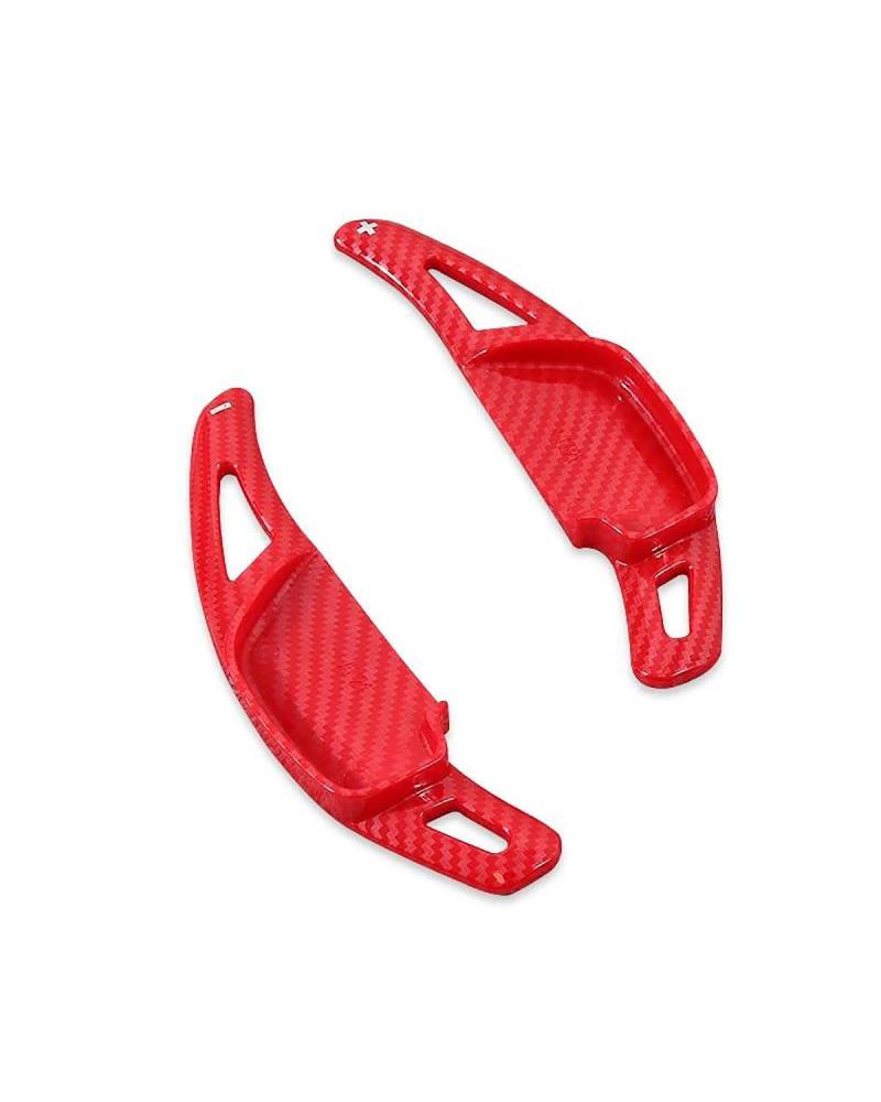 Schaltwippen Carbon Fiber Auto Lenkrad Paddle Shift Verlängerung Für Toyota Für Rav4 Für Camry Für Corolla Reiz Ralink Zelas Lavin Lenkradg Paddle(Carbon red) von LIJHGFFA