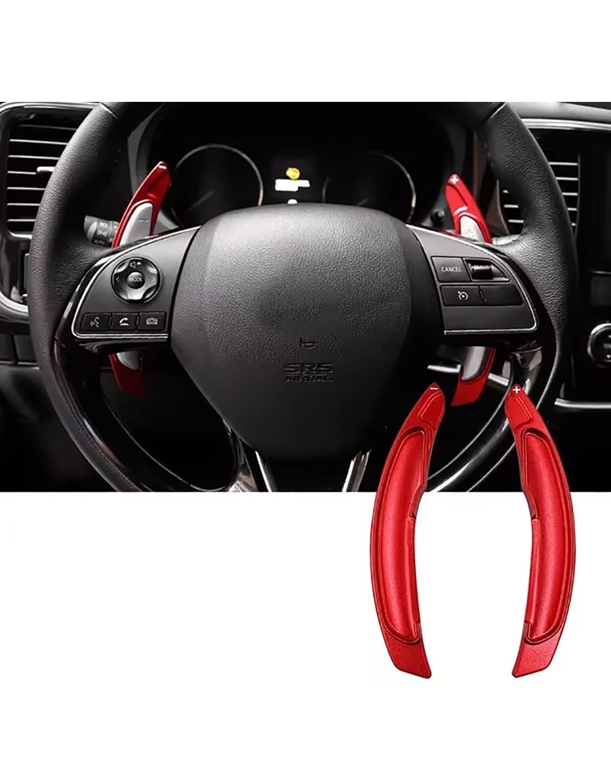 Schaltwippen Modifikation Der Schaltwippen Am Autolenkrad Für ASX Für Outlander Für Lancer Für Eclipse Für Cross Für Lancer 2010-2021 Lenkradg Paddle(Red 2pcs) von LIJHGFFA