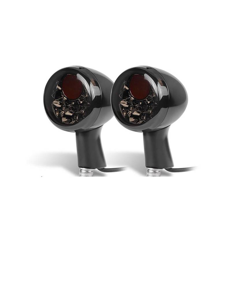 lde Blinker Motorrad Motorrad Hinten Blinker Für Sportster XL883 XL1200 1992-up Aluminium Rot Gelb Anzeige Lampe DRL Schwanz Bremse Mini Blinker Motorrad(2pcs Short Handle) von LIJHGFFA