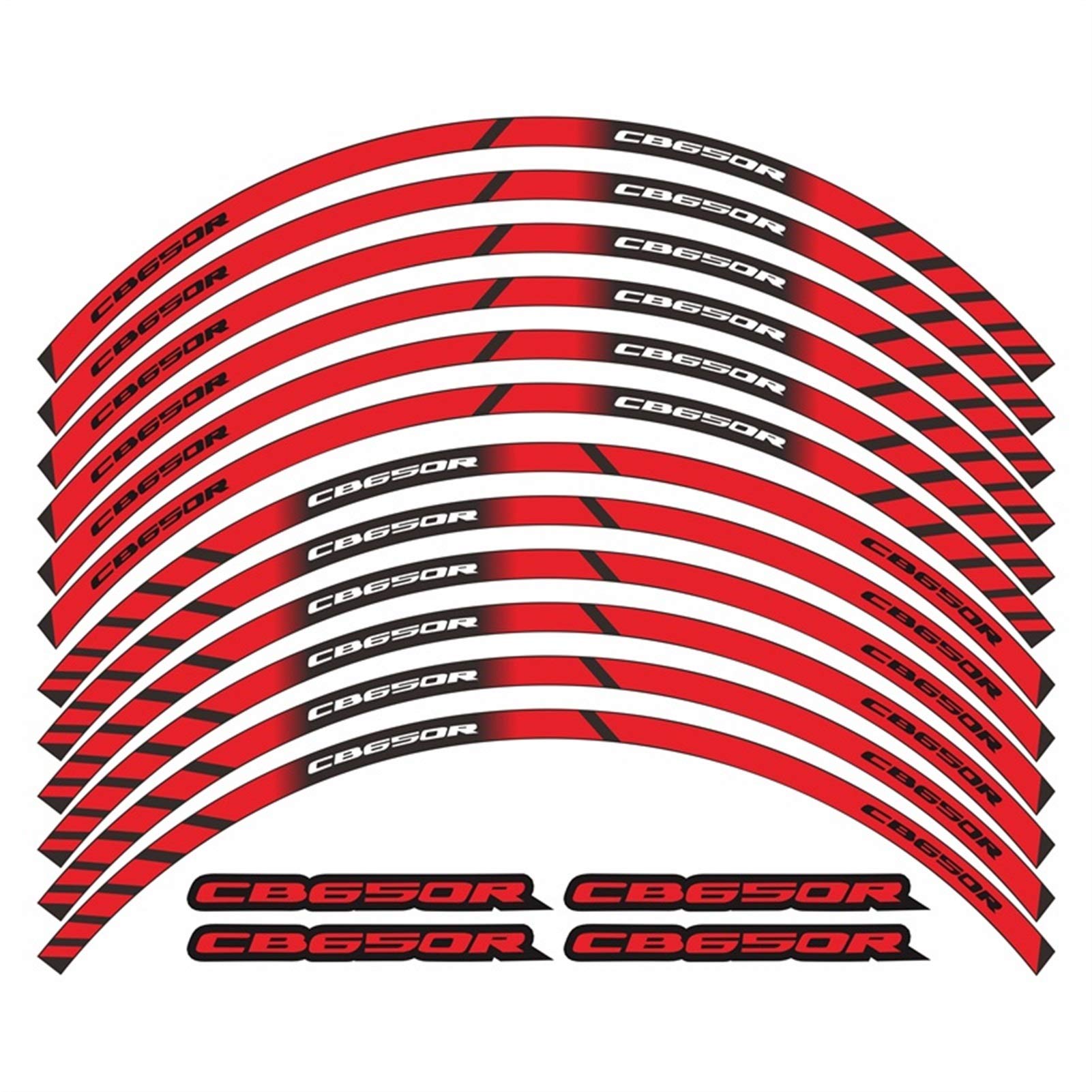 LIJSMZ Motorrad Rennausrüstung Zubehör Radreifen Rim Dekoration Klebstoff Reflektierende Aufkleber Aufkleber for Honda CB650R CB 650R (Color : 260423) von LIJSMZ