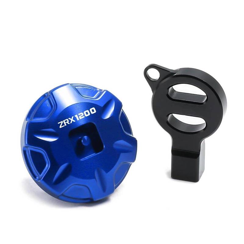 Anti-Diebstahl-Öleinfülldeckel Motorölstopfen Abdeckung Für Ka&wasaki ZRX1100 ZRX1200 ZRX 1200 1400 ZX900 GPZ 750 1100(Blue) von LIJUNSHANI