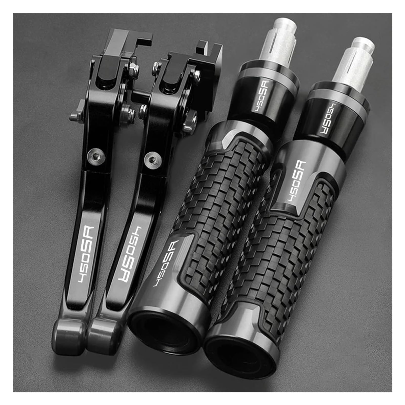 Griff-Kit Für CFMOTO 450SR 450 SR 2023 Motorrad Einstellbare Bremse Kupplung Hebel Griff Bar Grip Ends Motorrad Teile Fit(Gray) von LIJUNSHANI