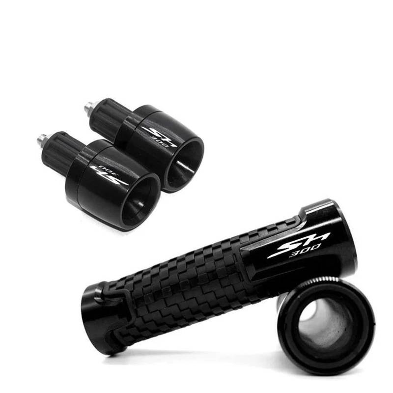 Lenkerende Für H&ONDA SH300i SH 300i SH300 SH350i SH 350i SH350 Motorrad 22MM Lenker Handgriffe Griff Bar End Stecker(Black) von LIJUNSHANI