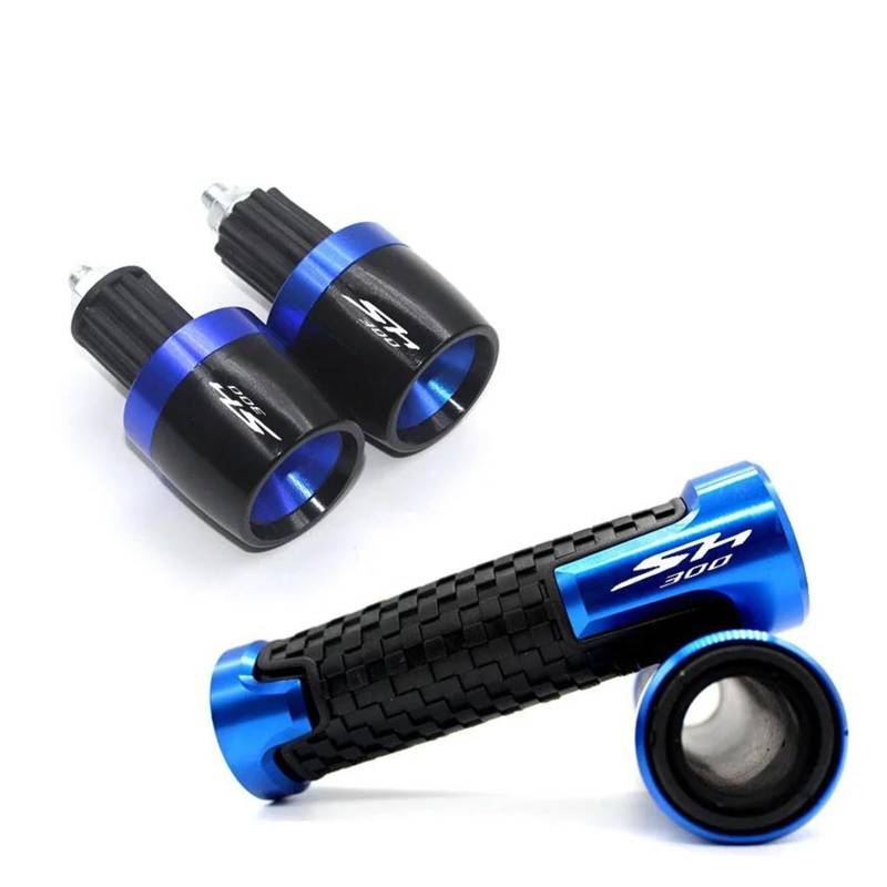 Lenkerende Für H&ONDA SH300i SH 300i SH300 SH350i SH 350i SH350 Motorrad 22MM Lenker Handgriffe Griff Bar End Stecker(Blue) von LIJUNSHANI