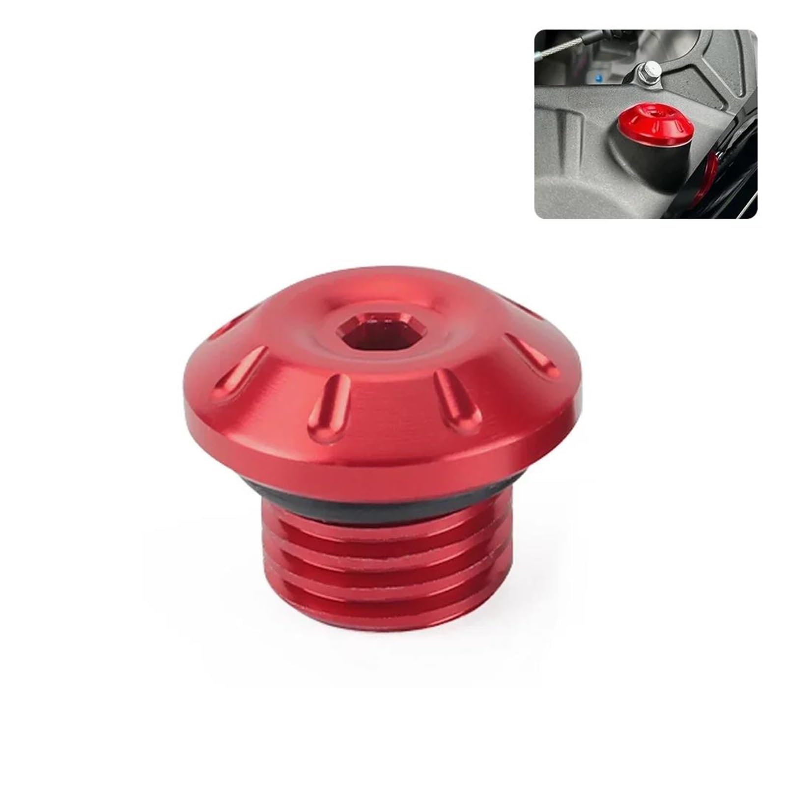 Motorölstopfenkappenabdeckung Für Ka&wasaki Ninja 125 250SL 250 400R 400 650 650R 1000 1000SX ZX-25R ZX-4R ZX-4RR ZX-7 ZX-9R(Red) von LIJUNSHANI