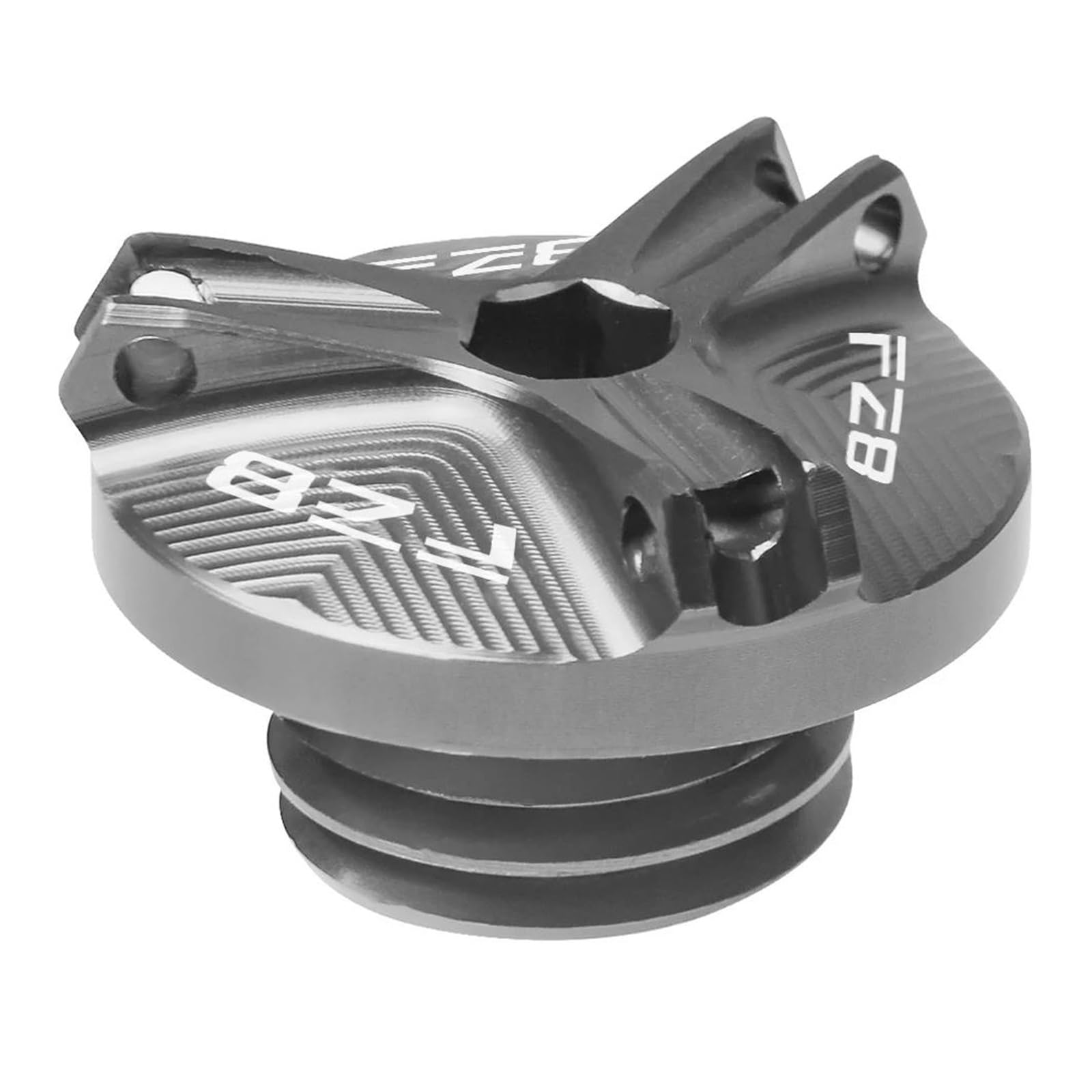 Motorrad Aluminium Motoröl Füllstoff Kappe Ablassen Sump Stecker Bolzen Abdeckung Schraube Für YAMA&HA FZ8 FZ 8 FZ-8 2011-2013 2012(Gray) von LIJUNSHANI