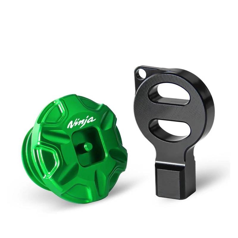 Motorrad Anti-Diebstahl-Öl-Einfüllstutzen-Kappe Motoröl-Stecker-Abdeckung Für Ka&wasaki Ninja H2 R H2R SX SE NinjaH2 2020-2024(Green) von LIJUNSHANI