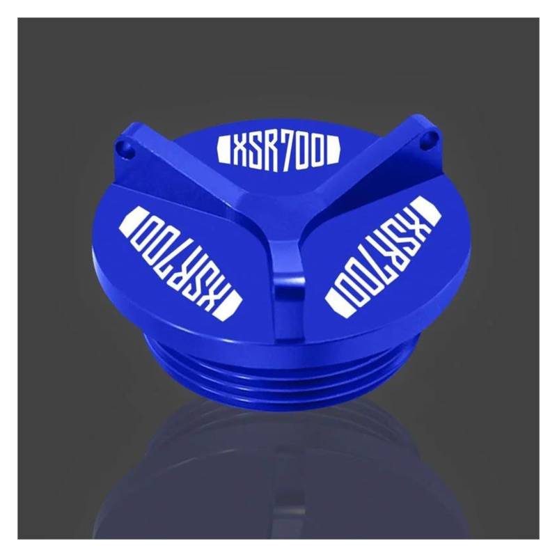 Motorradzubehör CNC-Motoröldeckel Tankdeckel Schutz M26 * 3 Für YAMA&HA XSR700 Xsr700 2016-2019(Blue) von LIJUNSHANI