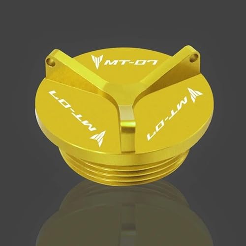 Motorradzubehör Motoröldeckel Tankdeckel Schutz M26 * 3 Für YAMA&HA MT-07 FZ-07 Mt07 Fz07 2014-2023(Gold) von LIJUNSHANI