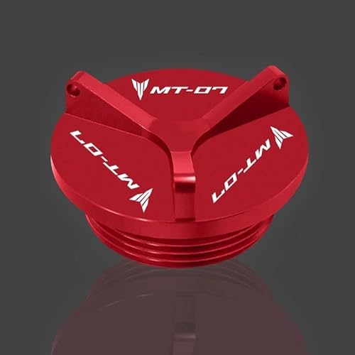 Motorradzubehör Motoröldeckel Tankdeckel Schutz M26 * 3 Für YAMA&HA MT-07 FZ-07 Mt07 Fz07 2014-2023(Red) von LIJUNSHANI