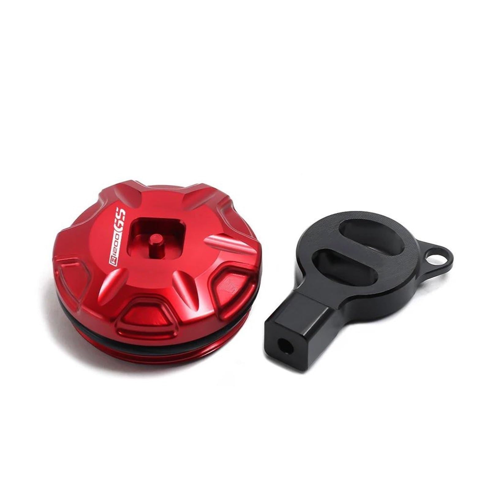 Motorräder Anti-Diebstahl-Motoröl-Stecker-Abdeckung Für B&MW R1200GS Abenteuer LC ADV R 1200 GS 1200GS 2004-2018(Red) von LIJUNSHANI