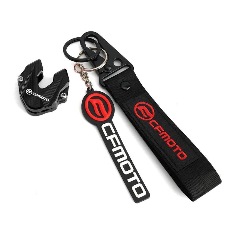 SchlüSselgehäUse Für CFMOTO 450SS 450SR 700CLX 700CL-X 700MT 800MT 700 800 MT Motorrad Schlüssel Abdeckung Shell Cover Keychain Schlüssel Kette(Black2) von LIJUNSHANI