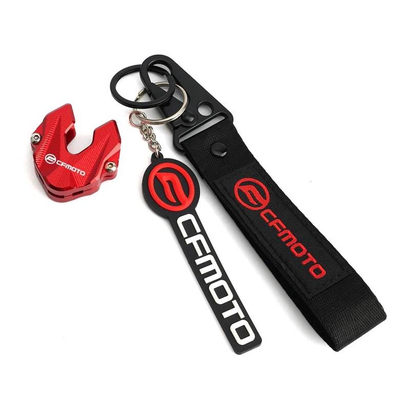 SchlüSselgehäUse Für CFMOTO 450SS 450SR 700CLX 700CL-X 700MT 800MT 700 800 MT Motorrad Schlüssel Abdeckung Shell Cover Keychain Schlüssel Kette(Red2) von LIJUNSHANI