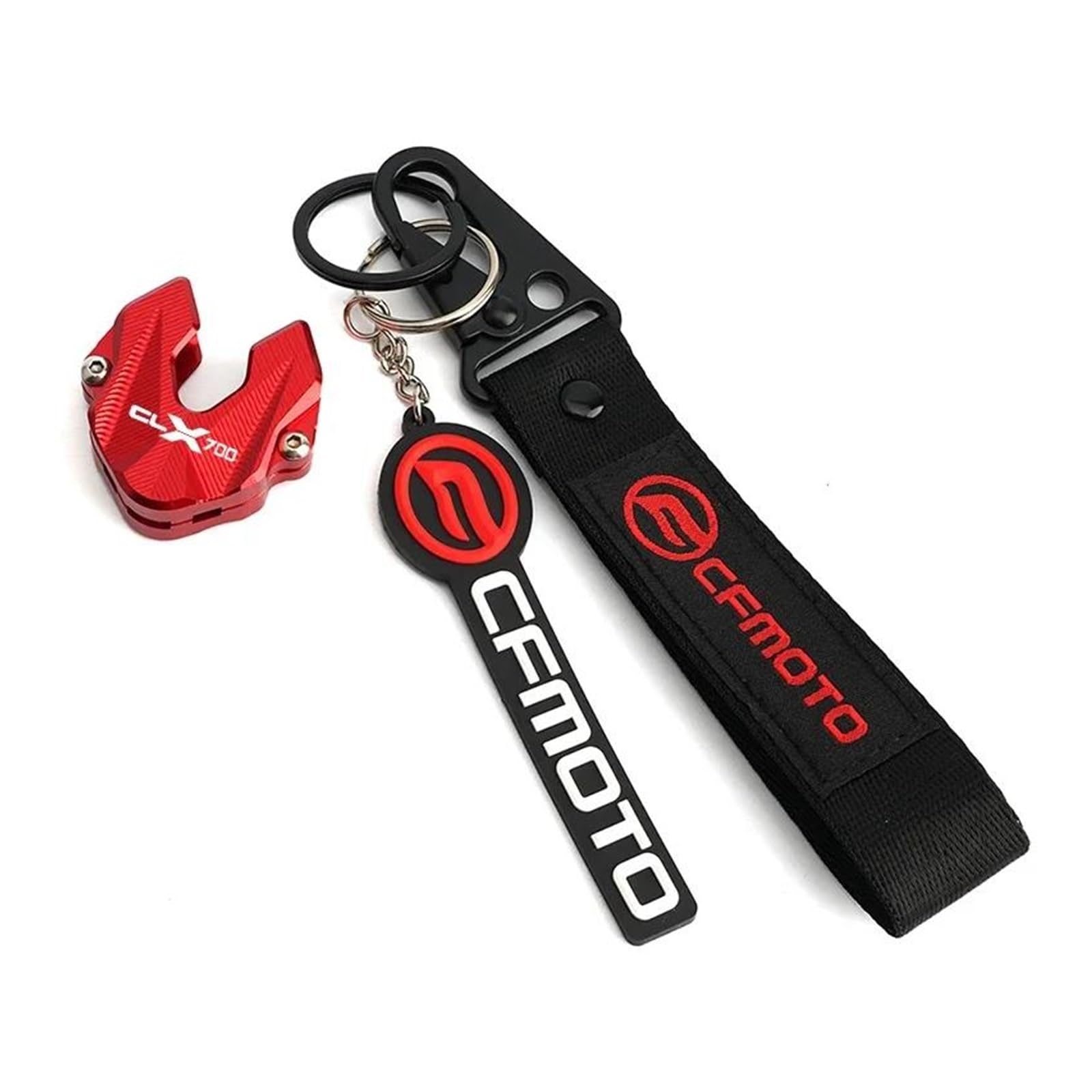 SchlüSselgehäUse Für CFMOTO CF Moto CLX-700 CLX700 Sport CL-X700 700CL-X MY22 800MT Motorrad Schlüssel Abdeckung Shell Fall Keychain Schlüssel Kette(Red2) von LIJUNSHANI