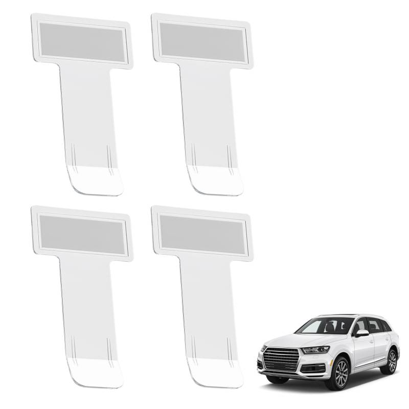 4 Stück Parkscheinhalter Windschutzscheibe,Parkausweis Halterung Kartenhalter Auto Clip,Tickethalter Parktickethalter,Easy Transparente Auto-Notiz-Halter Befestigungen Set,für Wohnmobil Pkw Klemmen von LILIKAI