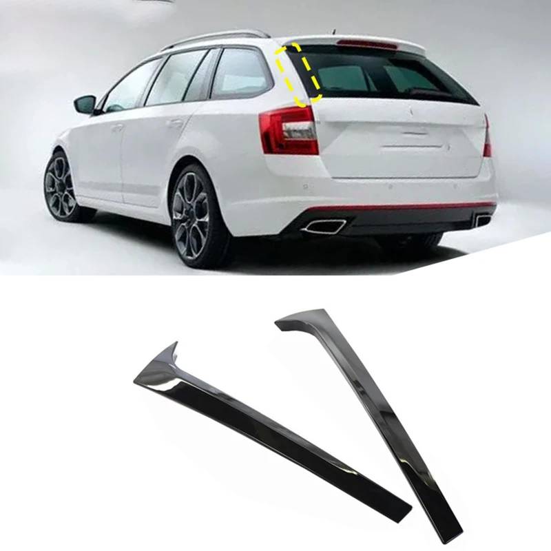 2 Stück Heckflügelspoiler für Skoda Octavia Estate 2014 2015 2016 2017 2018 2019, Heckscheiben-Seitenflügel abgeschrägte Verkleidung Links rechts Ersatz Zubehör von LIMIANM