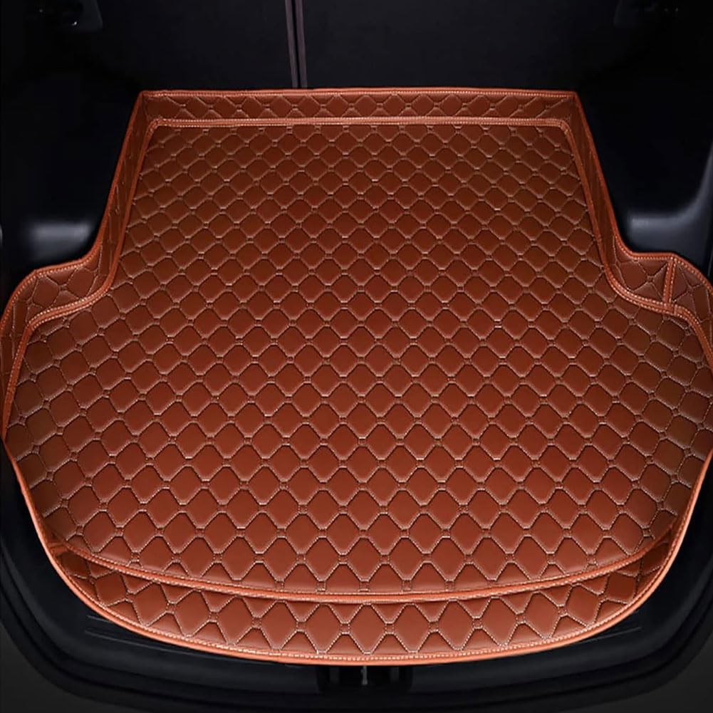 Auto Leder Kofferraummatten für Acura CDX 2016-2021, Custom Kofferraumwanne Wasserdicht Kratzfest Teppich Schutzmatten Zubehör,E/Brown von LIMIMIKAIXIN