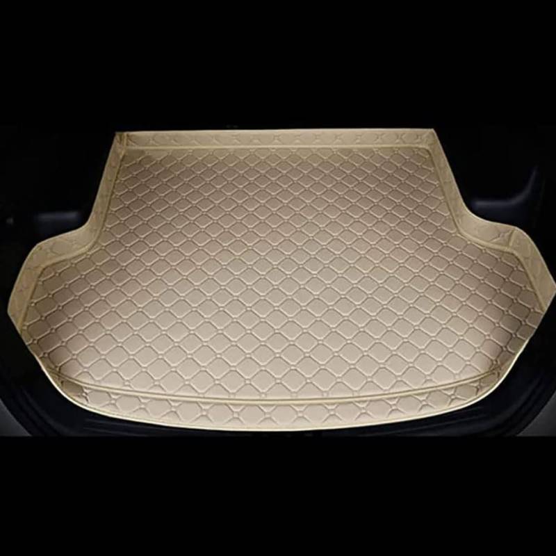 Auto Leder Kofferraummatten für Acura MDX 2007-2018, Custom Kofferraumwanne Wasserdicht Kratzfest Teppich Schutzmatten Zubehör,A/Beige von LIMIMIKAIXIN