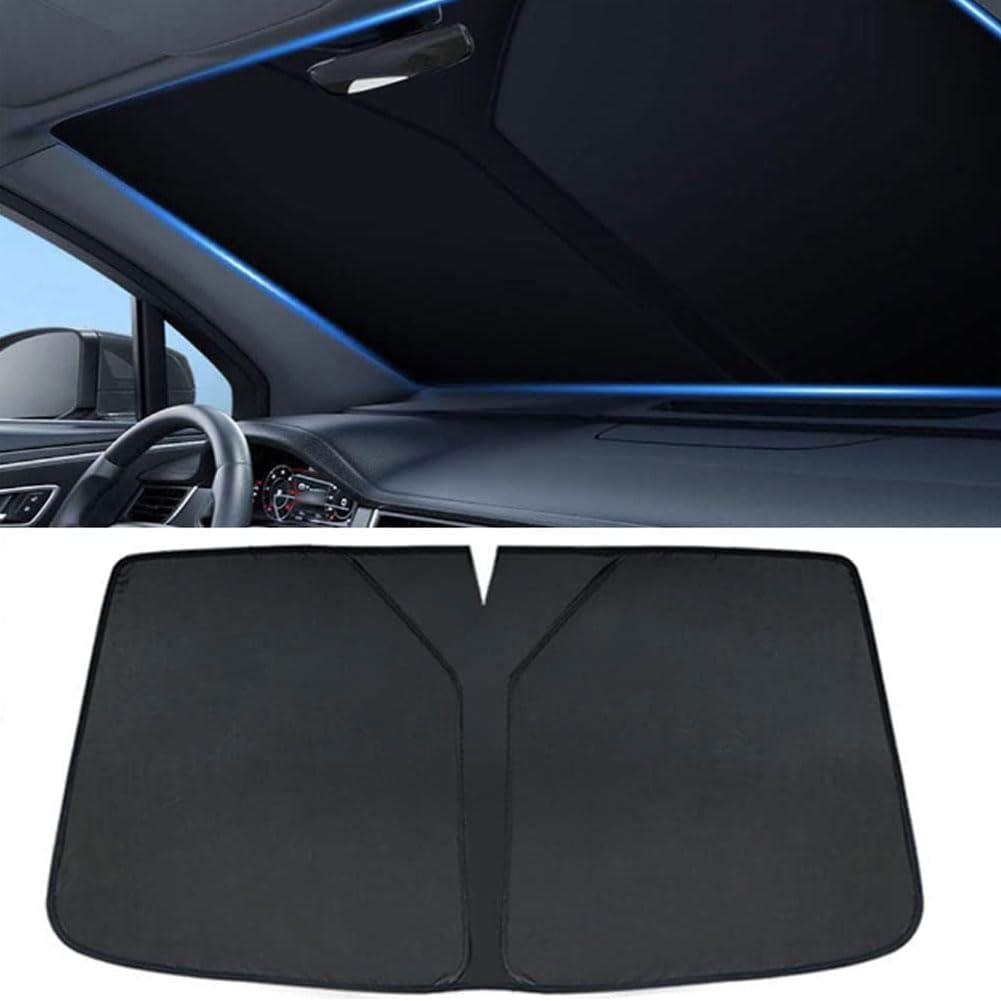 Auto Sonnenschutz Frontscheibe für Ford Escape Kuga 2020 2021 2022 2023, Faltbar Windschutzscheibe Sonnenblende UV-Schutz Sonnenschirm Schutz Zubehör,A/Black-S/140 * 70cm Auto Sonnenschutz Frontscheibe für Ford Escape Kuga 2020 2021 2022 2023, Faltbar Windschutzscheibe Sonnenblende UV-Schutz Sonnenschirm Schutz Zubehör,A/Black-S/140 * 70cm von LIMIMIKAIXIN