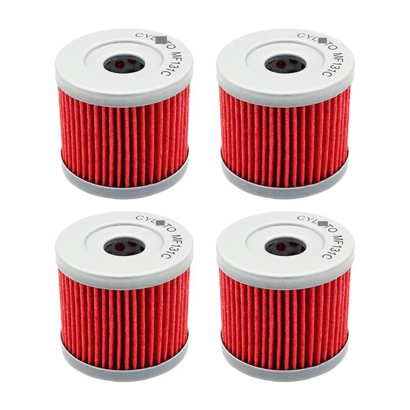 Motorrad Ölfilter for ALT125 ALT185 CS125 GN125 GN 125 GS125 Marauder GZ 125 LT125 LT185 Quadsport LTZ90 SP100 SP125(4pcs-red) von LIMINGHUA