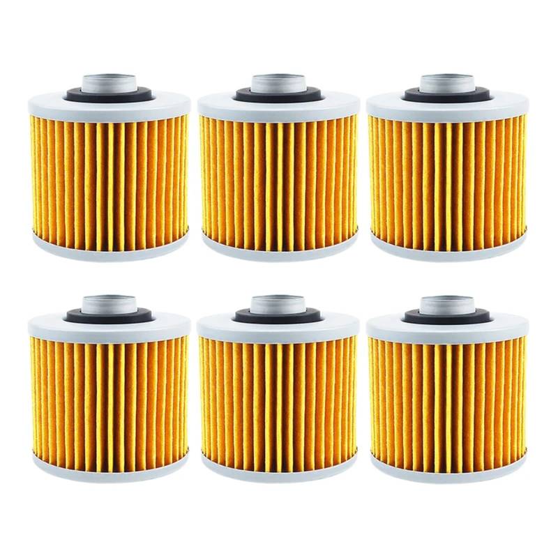 Motorrad-Ölfilter for TRX850 TDM850 TDM900 BT 1100 Bulldog Tenere XTZ 660 750 Grizzly YFM 600 Raptor YFM 700(Yellow-6) von LIMINGHUA