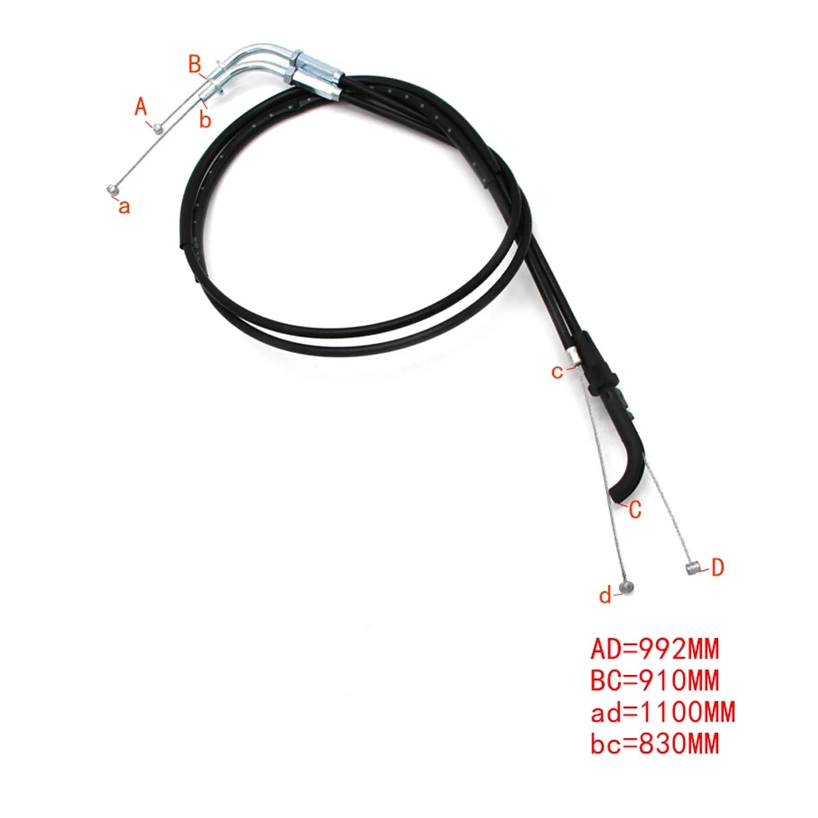 Motorradzubehör Gasleitung Kupplungskabel Stahldrahtsatz for Z-R400 Z-R600 ZX400 ZX600 1990-2006 von LIMINGHUA