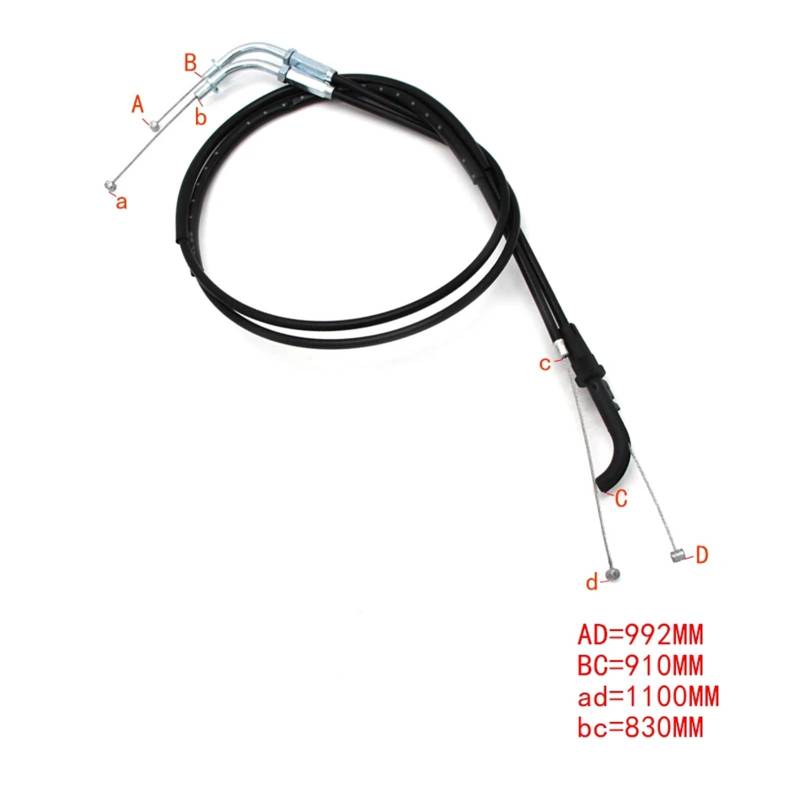 Motorradzubehör Gasleitung Kupplungskabel Stahldrahtsatz for Z-R400 Z-R600 ZX400 ZX600 1990-2006 von LIMINGHUA