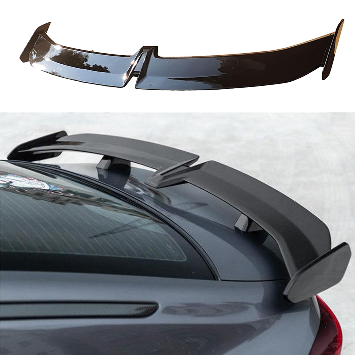 Auto ABS Heckspoiler für Hyundai i30 Fastback PD 2017 2018 2019 2020 2021 2022 2023 2024 2025, Heckflügel Dachspoiler Kofferraumspoiler Kratzfeste Styling Nachrüsten Zubehör,Bright Black von LINCYS