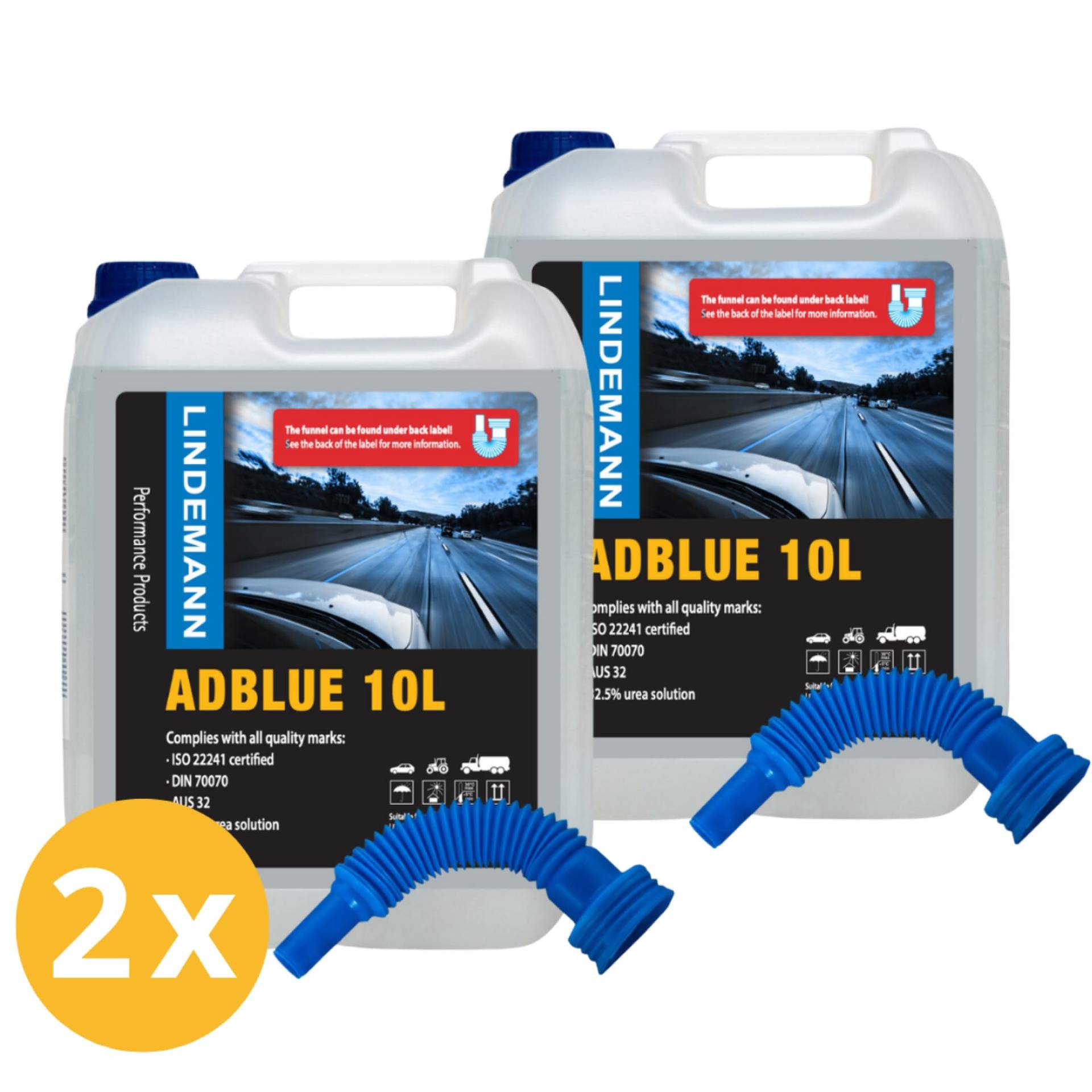 Lindemann Adblue 10L - Inklusive Einfüllschlauch (hinter dem Etikett) - ISO 22241 - UREA AUS32 Grade - Für alle Automarken (BMW, VW, Mercedes und Mehr) - Ad Blue Kanister Mit Einfüllhilfe (2) von LINDEMANN