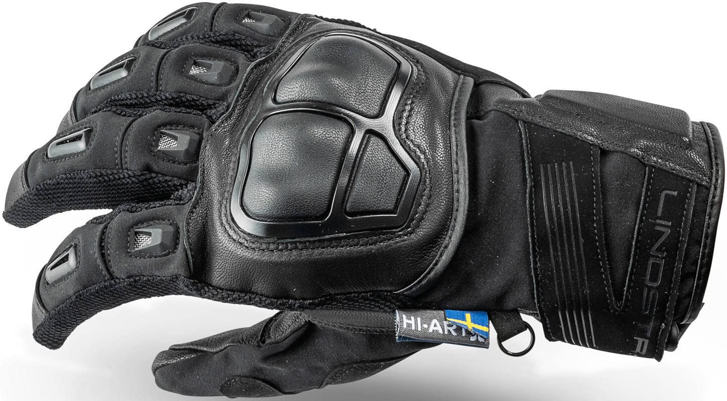 Lindstrands Sveg wasserdichte Motorrad Handschuhe, schwarz, 9 von LINDSTRANDS