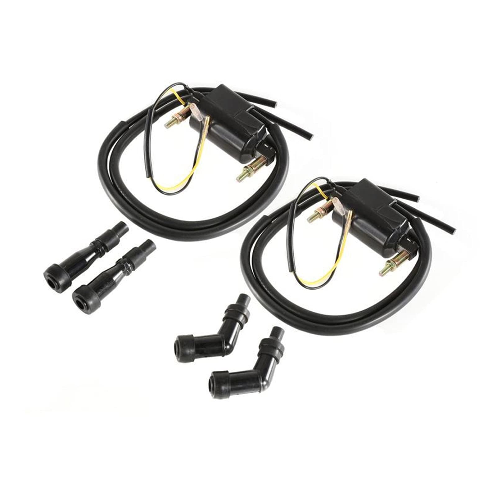 Zündspulensatz Für Suzuki Gs550 Gs750 Gs850 Gs1000, 2 Dual-Output- + 4-Ohm-Spulen Mit Zündkerzensteckern 33410-45012 von LINGLINGYZSAN